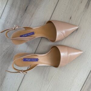 Ralph Lauren Purple Label Beige Pointed Heels